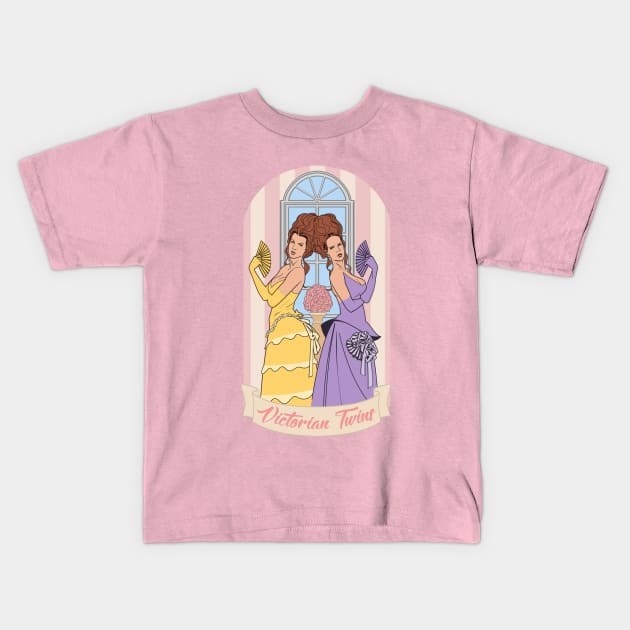 Victorian twins Kids T-Shirt by Leo sabella